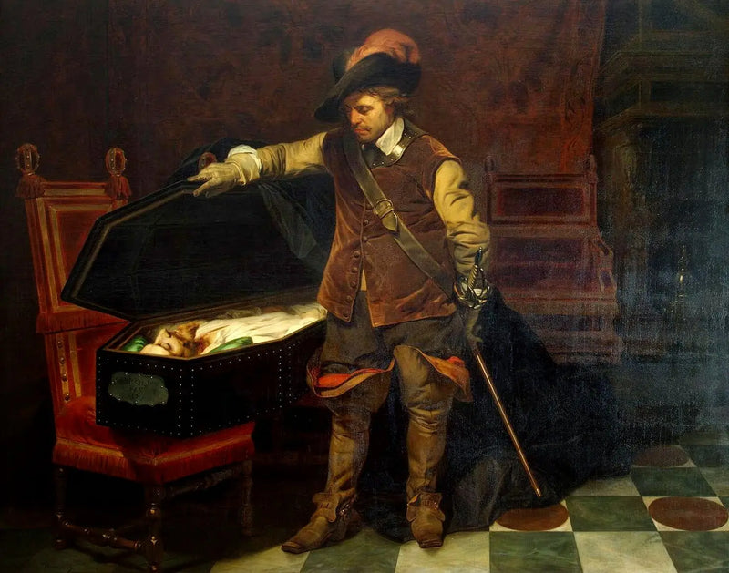 Cromwell frente al ataúd de Carlos I - Paul Delaroche