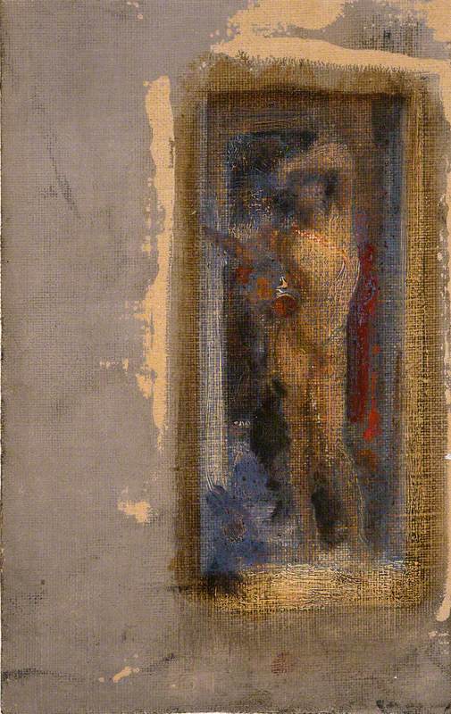 Croquis en couleur pour « Garçon avec bouclier tenant un vase » - Frederic Leighton - Alpha Reproduction