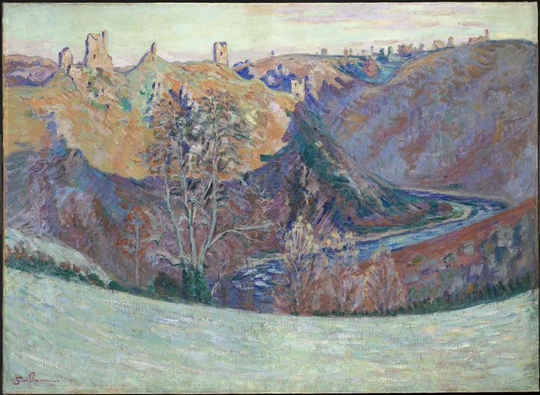 Crozant, las ruinas al lado de la Creuse, por la mañana - Armand Guillaumin
