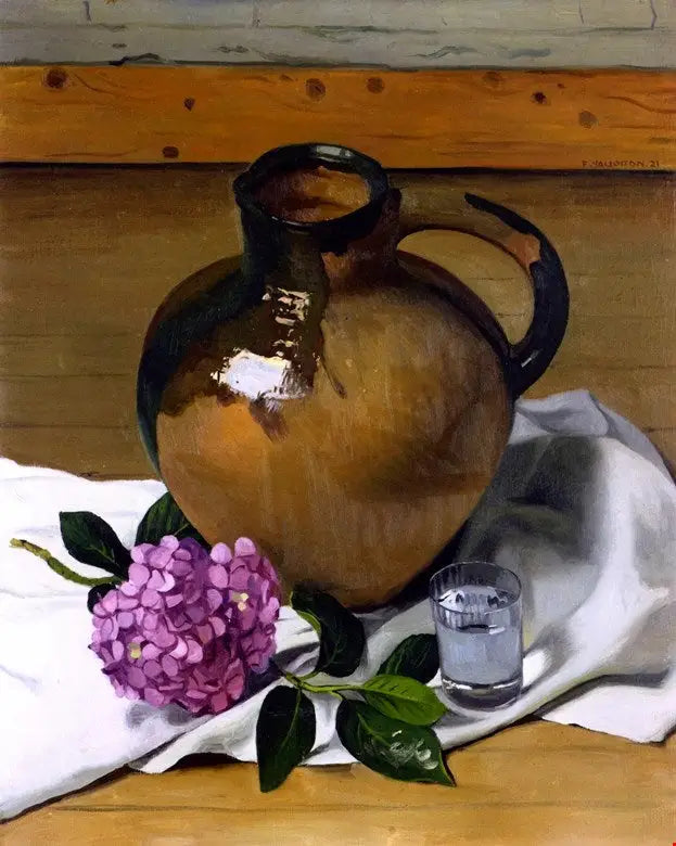 Jarra y hortensia - Félix Vallotton