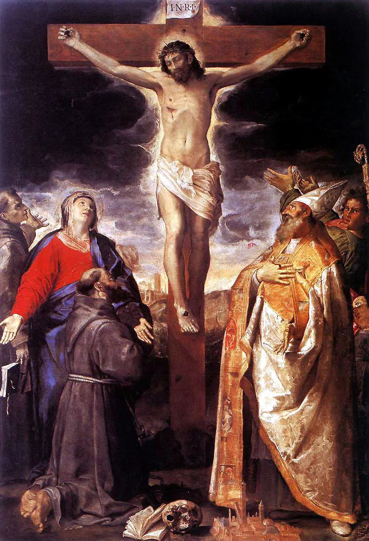 Crucifixión con santos - Annibale Carracci