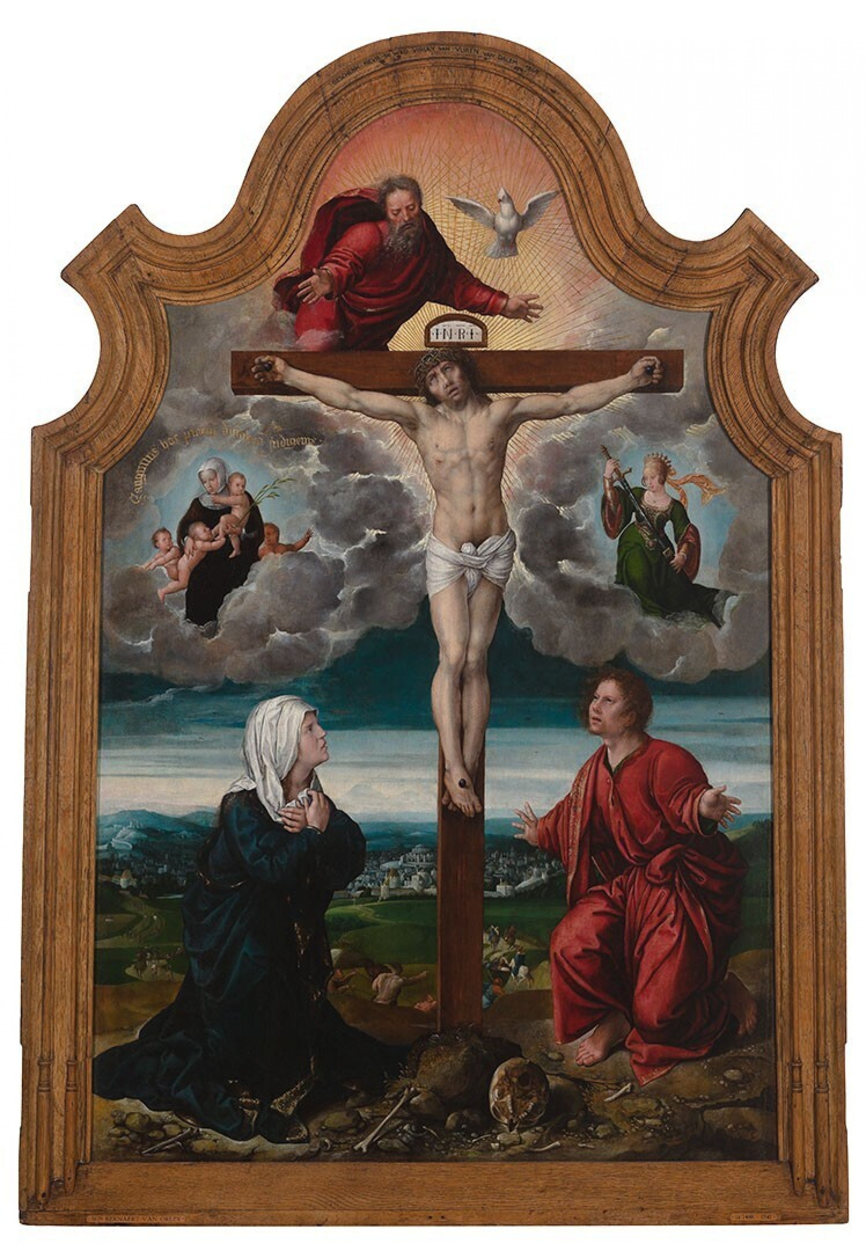 Crucifixion avec la Vierge et saint Jean - Bernard van Orley