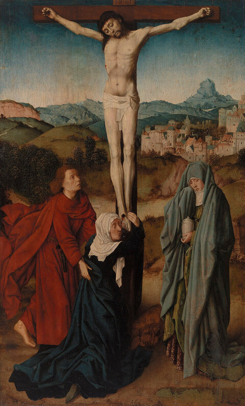 Crucifixión con la Virgen, san Juan y María Magdalena - Gérard David