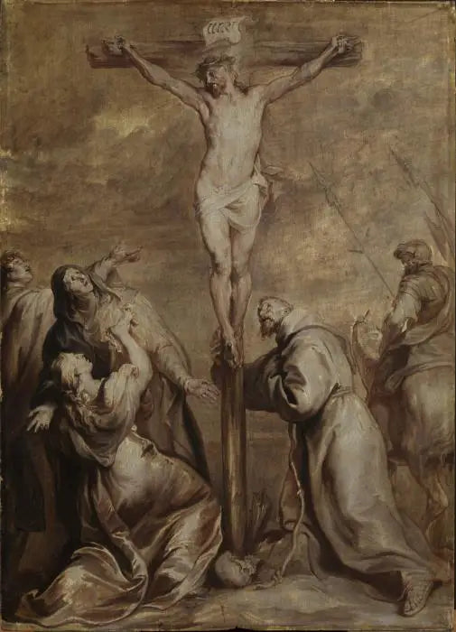 Crucifixión con san Francisco - Antoine van Dyck