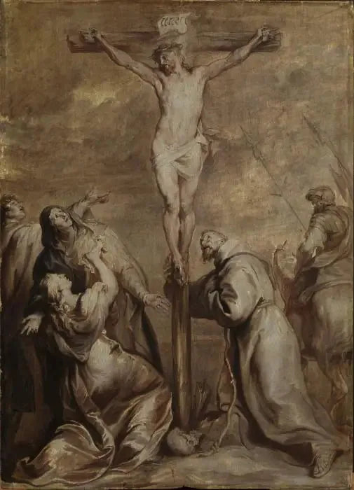 Crucifixión con san Francisco - Antoine van Dyck