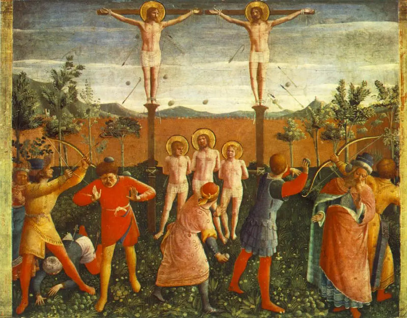 Crucifixión de los santos Côme y Damián - Fra Angelico