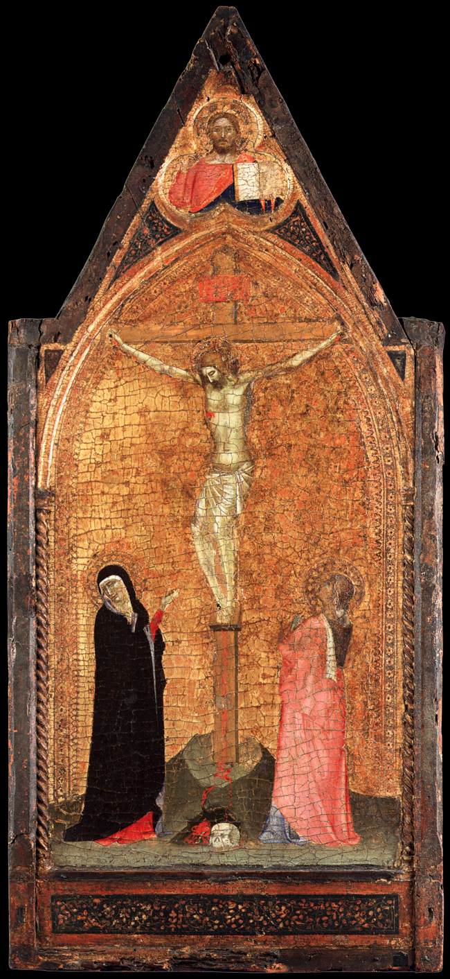 Crucifixión y bendición de Cristo - Bernardo Daddi