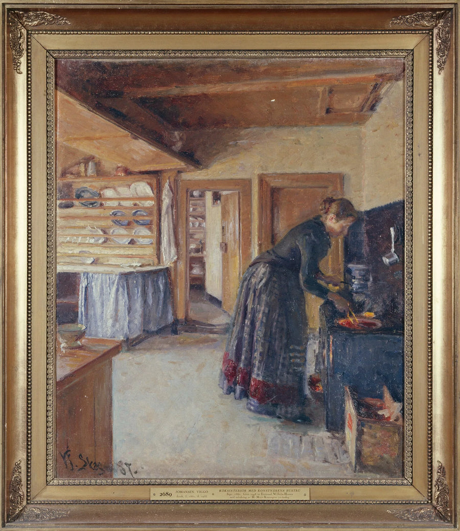 Cocinando con la esposa del artista - Viggo Johansen