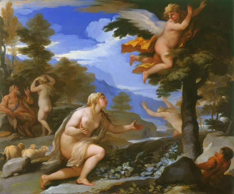Cupido abandonando a Psique - Luca Giordano