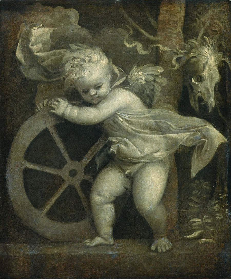 Cupido con la rueda del tiempo - Tiziano