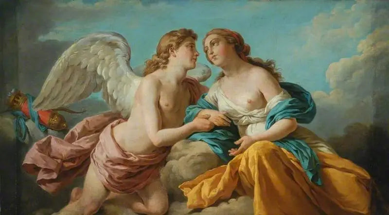 Cupido y Psique, alegoría de los cinco sentidos - Louis Jean François Lagrenée