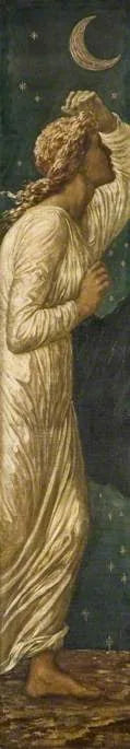 Cupido y Psique - Pinturas murales verdes del palacio - Edward Burne-Jones