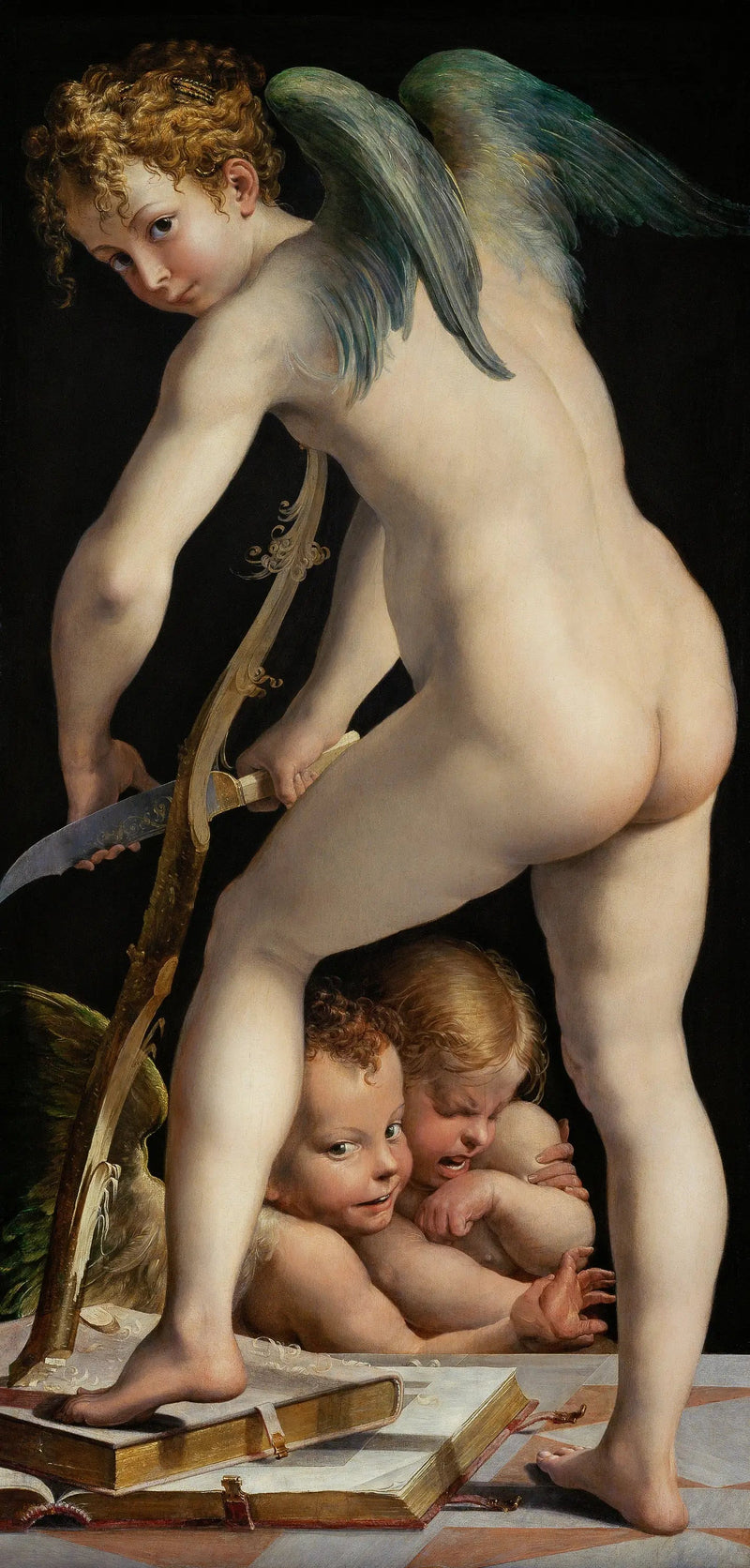 Cupido fabricando su arco - Parmigianino