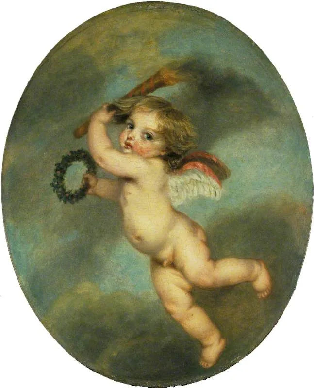 Cupido volador con una antorcha - Jean-Baptiste Greuze