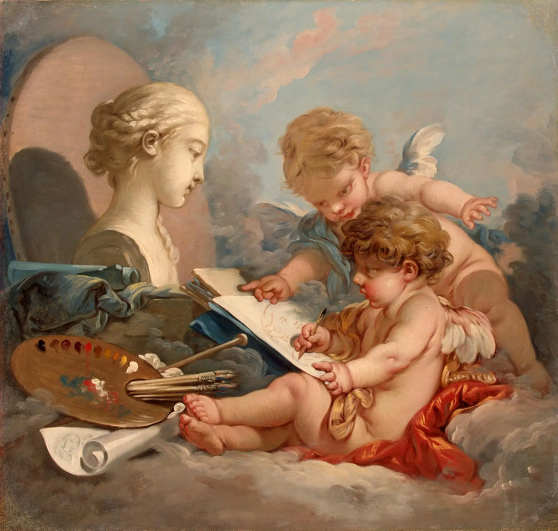 Cupidos. Alegoría de la pintura - François Boucher