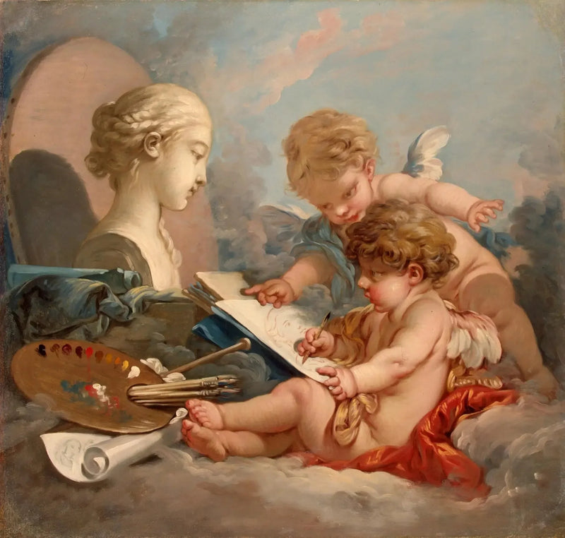 Cupidos. Alegoría de la pintura - François Boucher