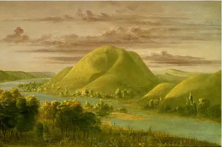 Acantilados curiosos con hierba, río Saint-Pierre - George Catlin