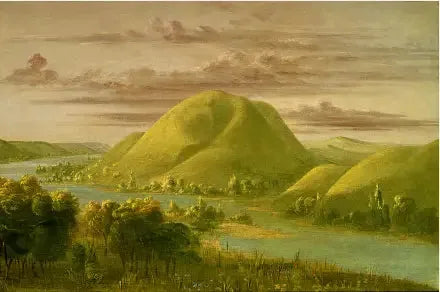 Acantilados curiosos con hierba, río Saint-Pierre - George Catlin