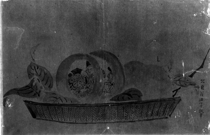 Daikoku, Juro y Ebisu (Dioses de la suerte) - Hokusai