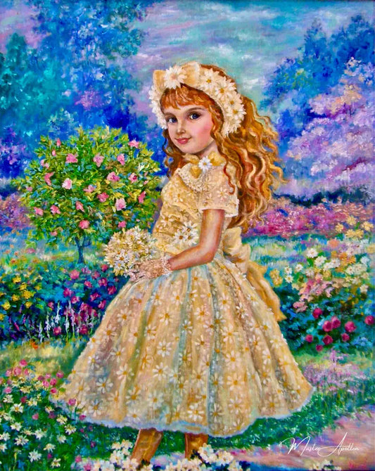 Daisy flower fairy - Yumi Sugai Reproductions de tableaux à la peinture à l’huile