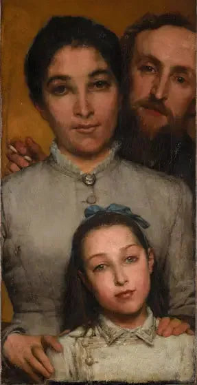 Dalou, su esposa y su hija - Lawrence Alma-Tadema