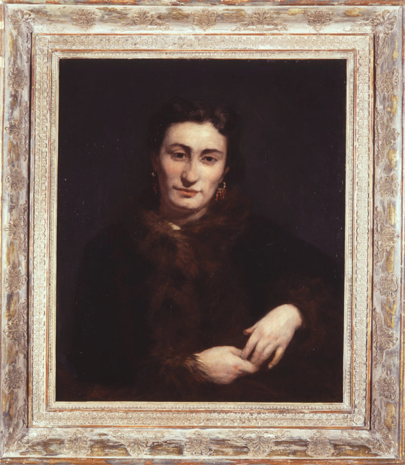 Retrato de una mujer con piel - Pierre-Auguste Renoir