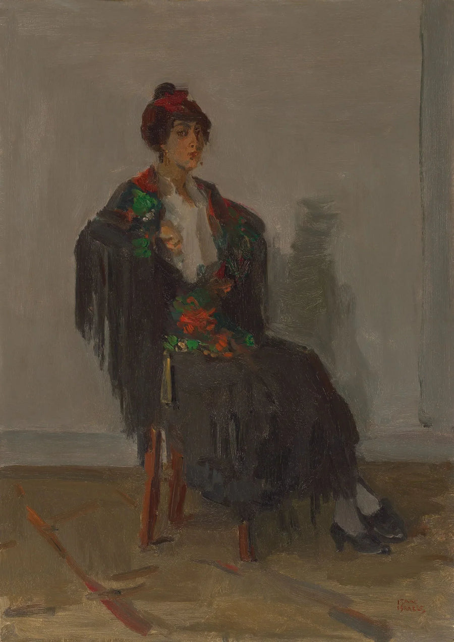 Dama sentada con traje español - Isaac Israel