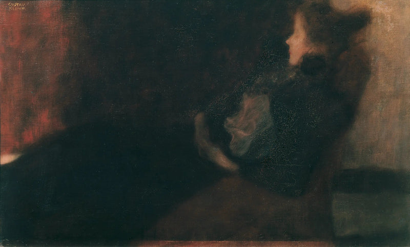Dama junto al fuego (Dama am Kamin) - Gustav Klimt
