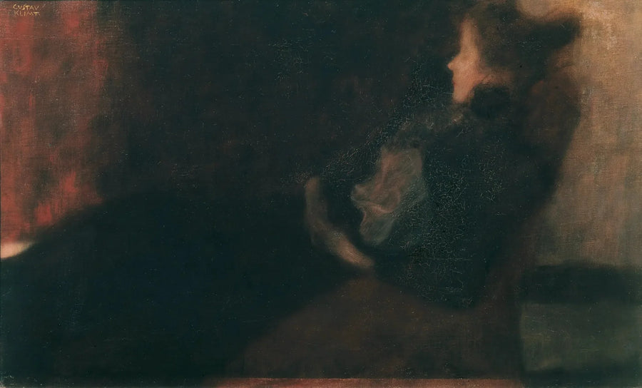 Dama junto al fuego (Dama am Kamin) - Gustav Klimt
