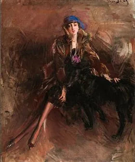 Dame con un galgo negro - Giovanni Boldini