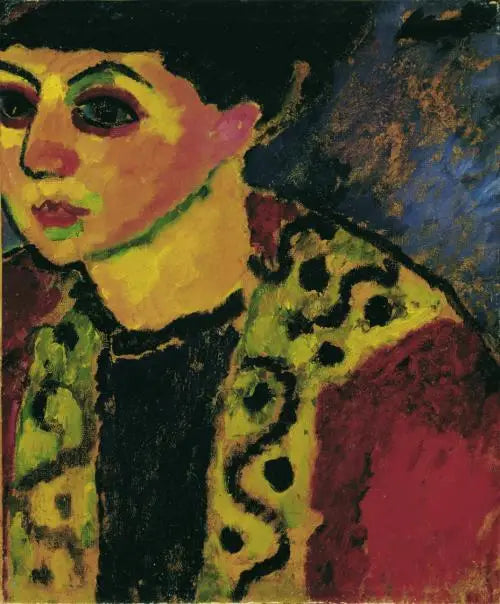 Dame frente al fondo azul - Alexej von Jawlensky