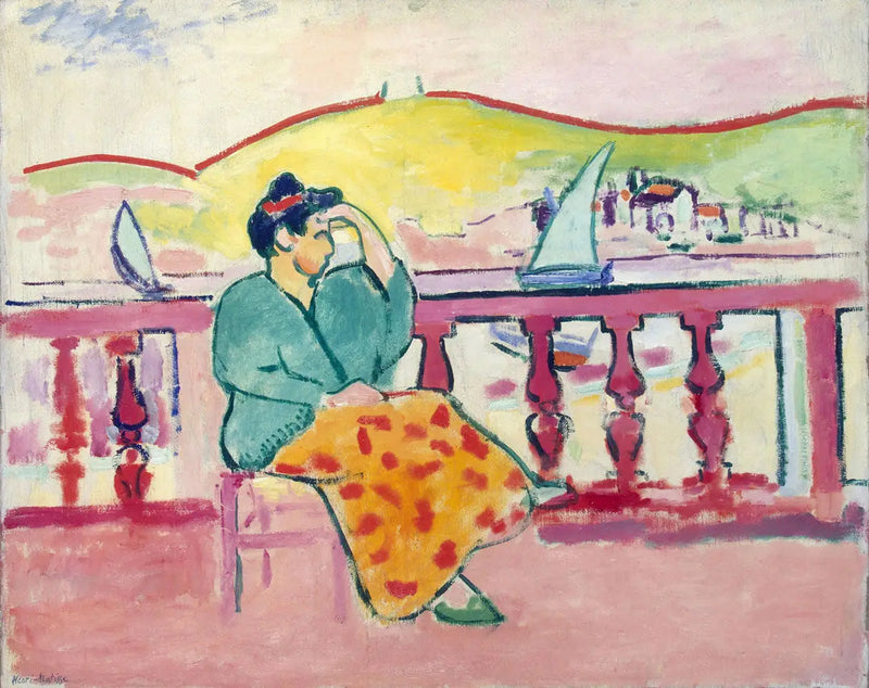 Mujer en una terraza - Henri Matisse