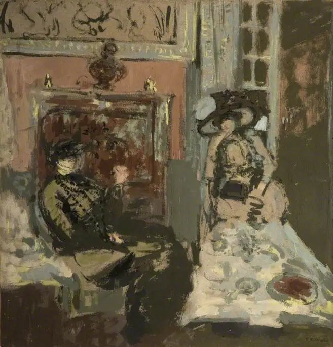 Damas en visita a la hora del té, Los Pabellones - Édouard Vuillard