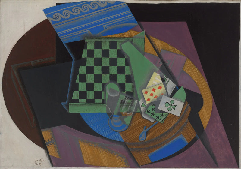 Damier y cartas para jugar - Juan Gris