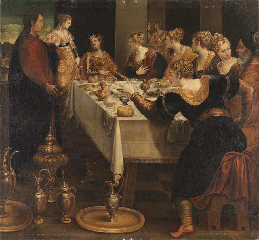 Daniel anuncia a Belsazar el fin de su imperio - Jacopo Tintoretto