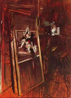 En el taller del pintor con la señorita Errazuriz - Giovanni Boldini
