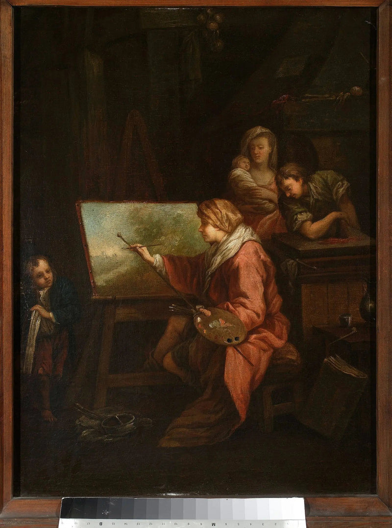 En el taller del pintor (« El pintor de paisajes » o « El pintor en su caballete ») - François Boucher