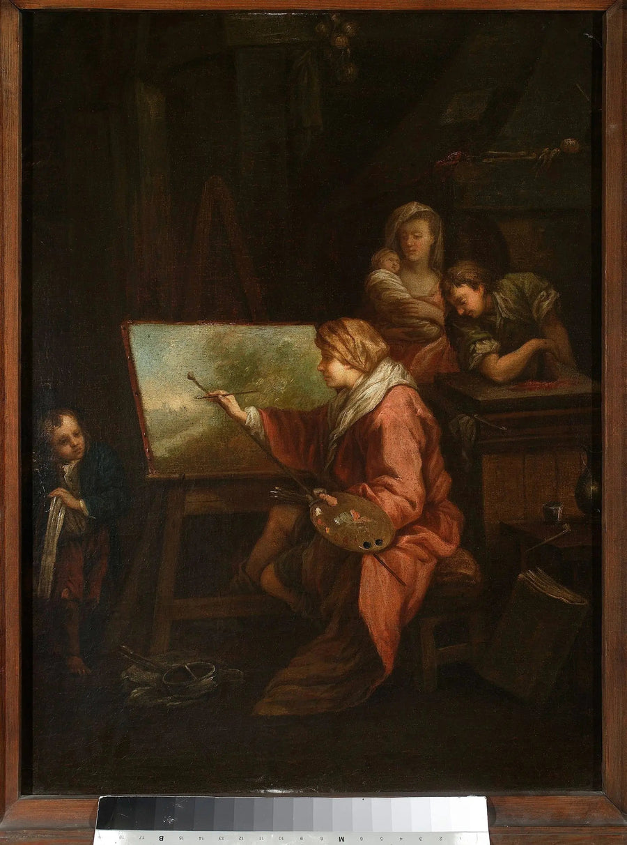 En el taller del pintor (« El pintor de paisajes » o « El pintor en su caballete ») - François Boucher