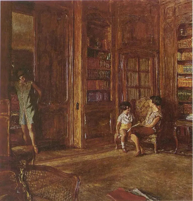 En la biblioteca - Édouard Vuillard