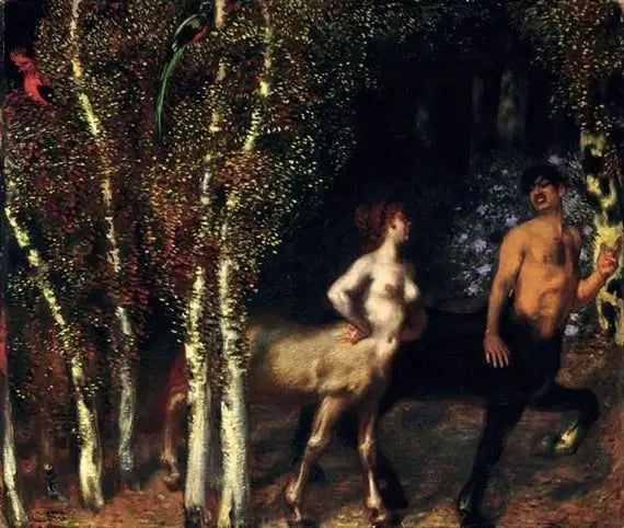 En el bosque encantado - Franz von Stuck