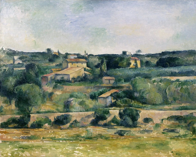 En la llanura de Bellevue, al oeste de Aix - Paul Cézanne