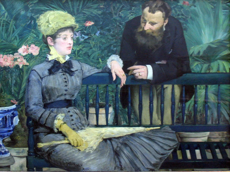 En el invernadero - Édouard Manet