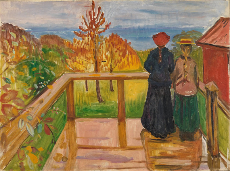 En la veranda - Edvard Munch