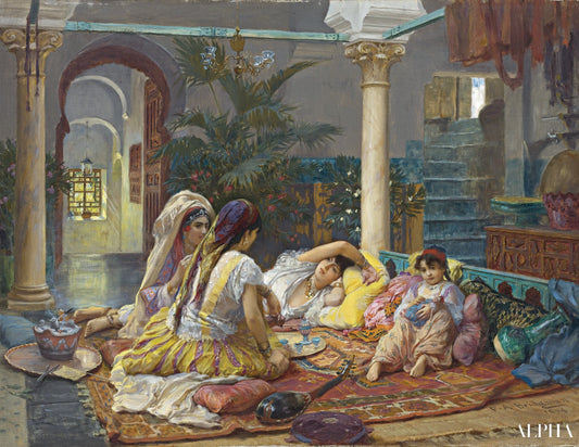 Dans le harem - Frederick Arthur Bridgman - Reproductions de tableaux et peintures haut de gamme