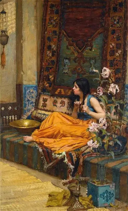En el harén, una odalisca - John William Waterhouse