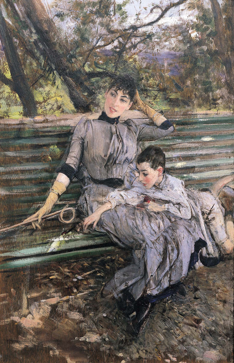 En el jardín. Alaide y Ottavio Banti - Giovanni Boldini