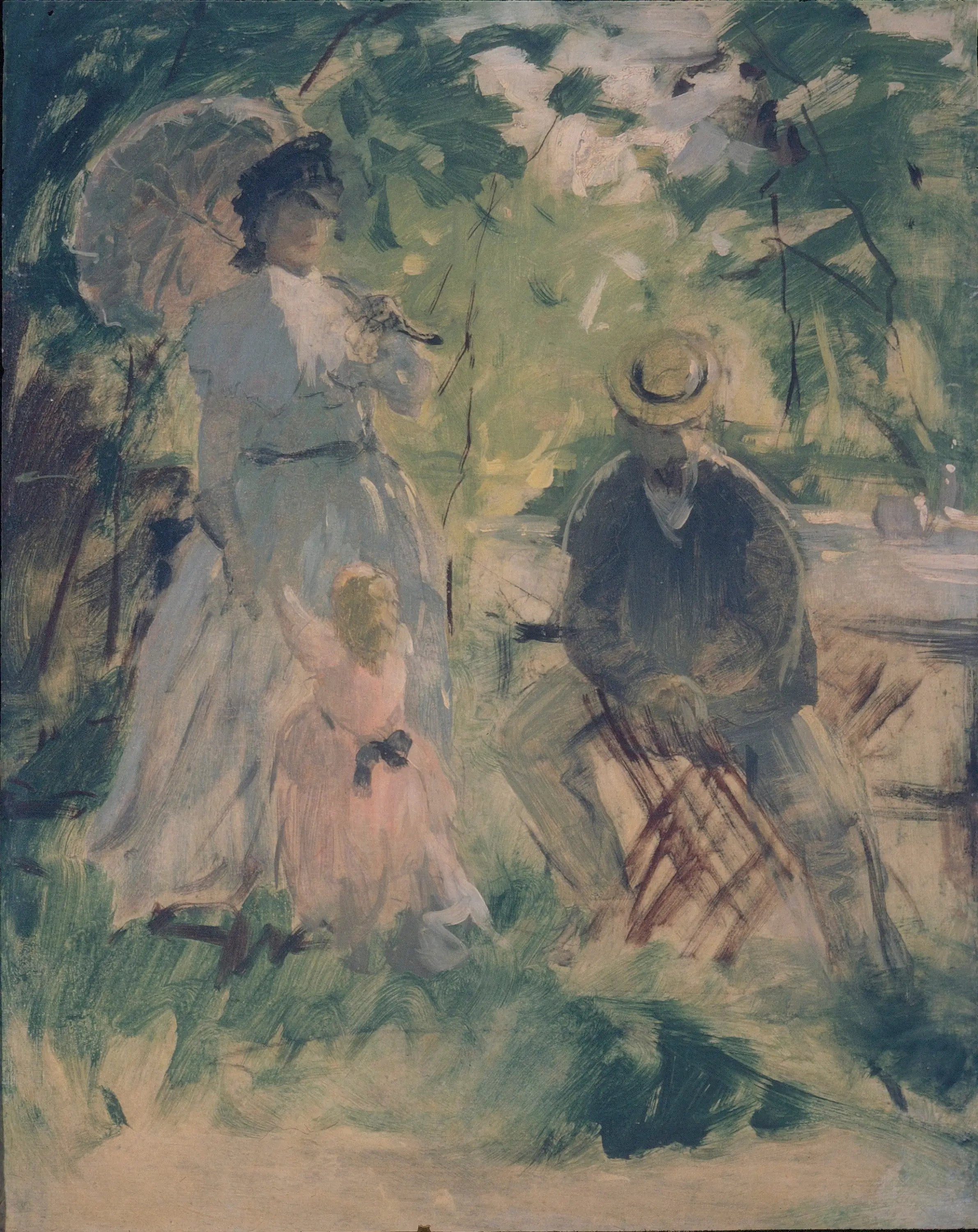 Dans le jardin - Berthe Morisot image 1 reproduction de peinture à l’huile