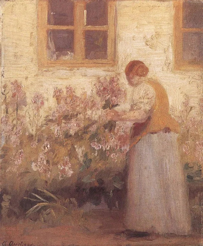 En el jardín de flores - Anna Ancher