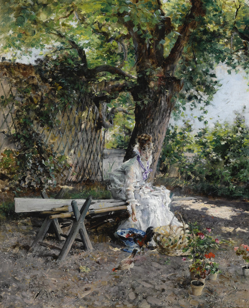 En el jardín - Giovanni Boldini