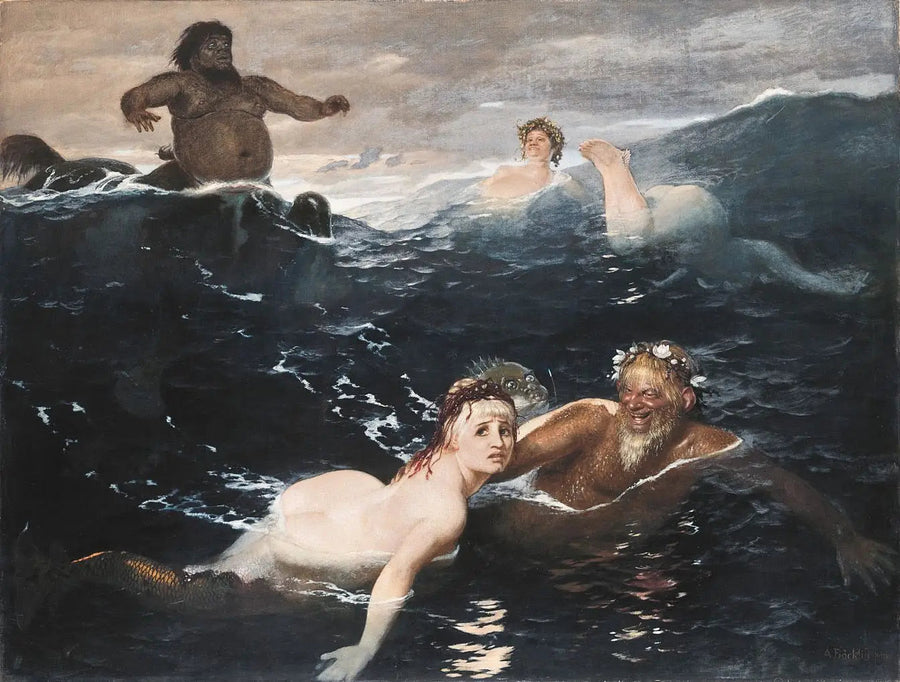 En el juego de las Olas - Arnold Böcklin